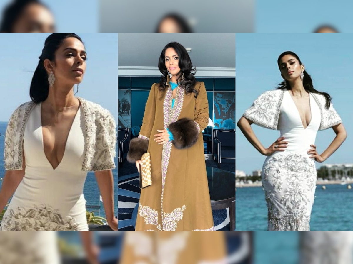 Cannes 2019: Mallika Sherawat opts for sexy white and faux fur look at the festival