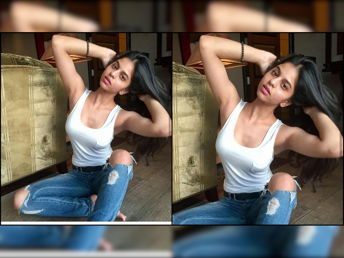 Birthday girl Suhana Khan rocks the classic blue jeans and white top combination in her latest photo