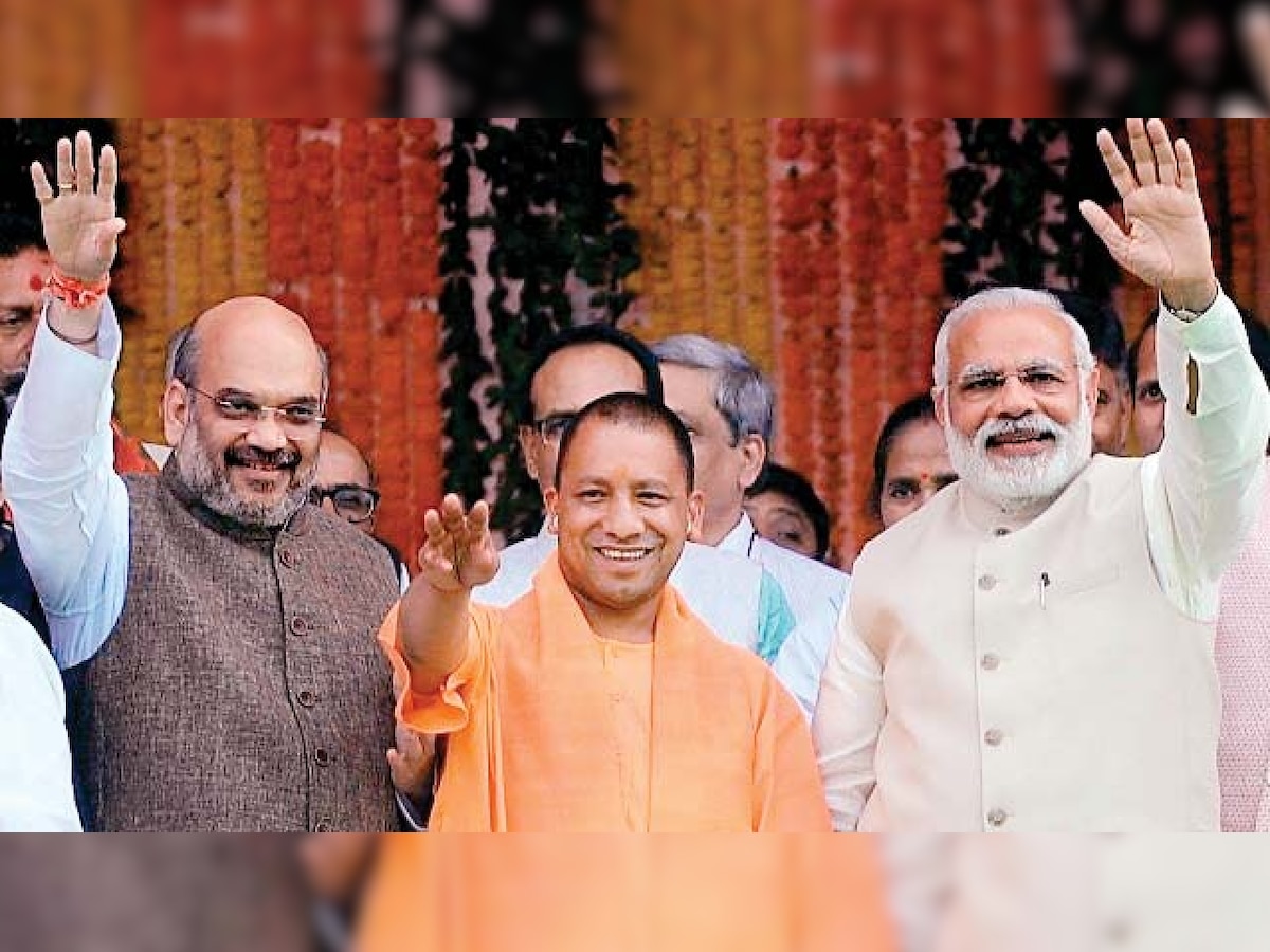 Yogi Adityanath congratulates PM Modi, Amit Shah for LS feat