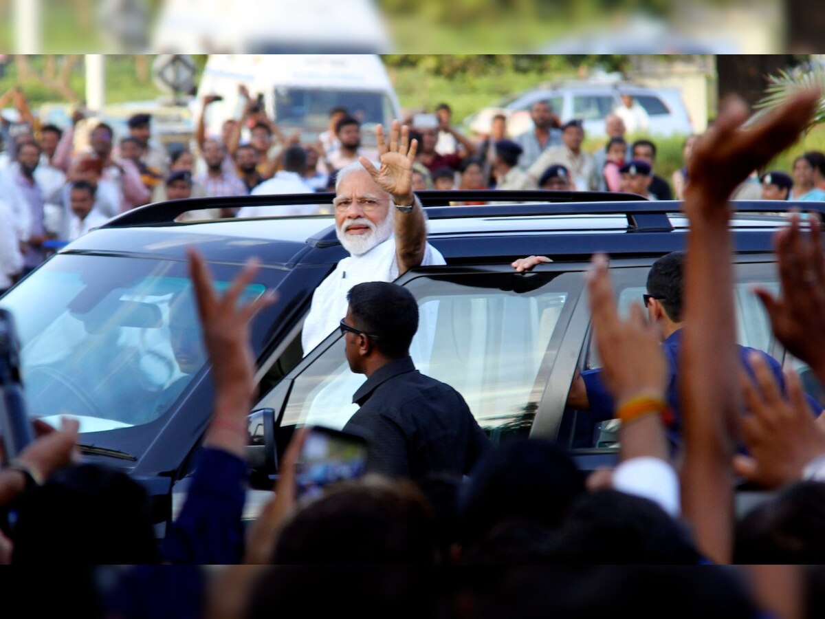 Modi visits party office from where he operated initially and 'learnt a lot'