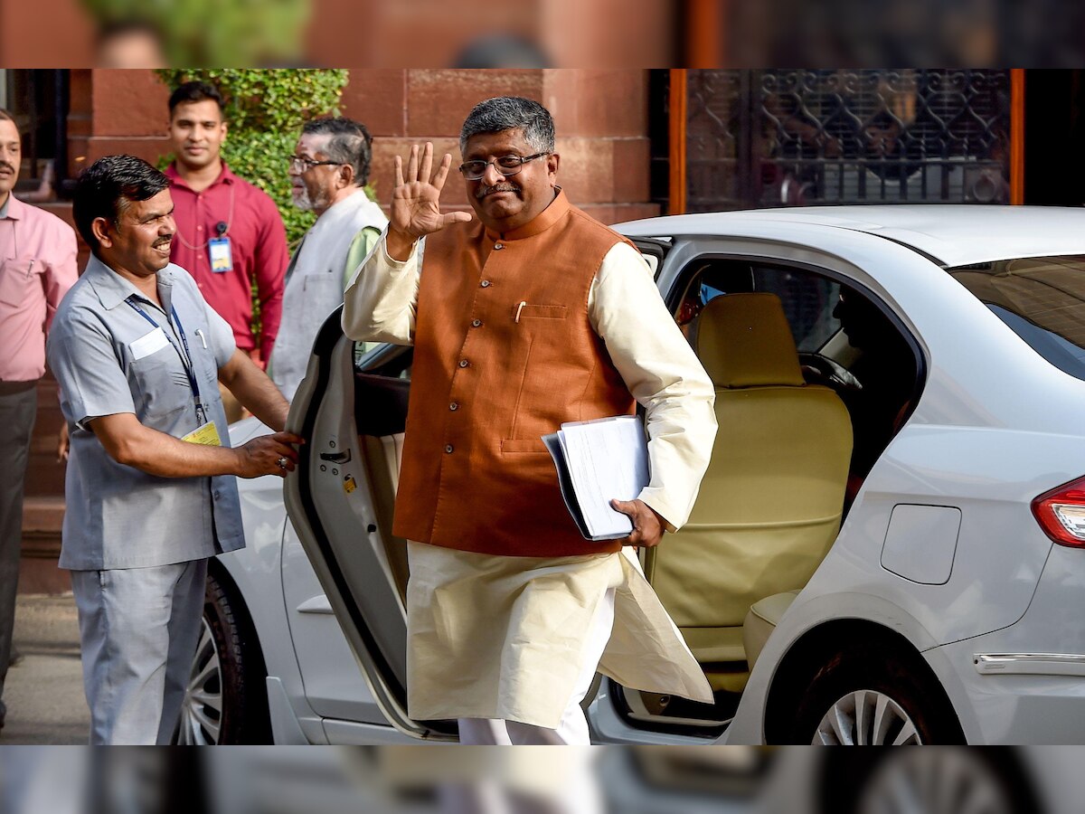 Ravi Shankar Prasad takes charge of Telecom Ministry; returns for second innings in IT, Law