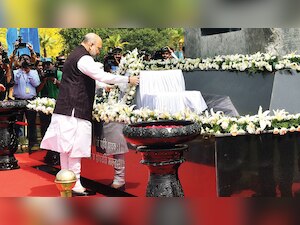 Union Home Minister Amit Shah pays homage to martyrs