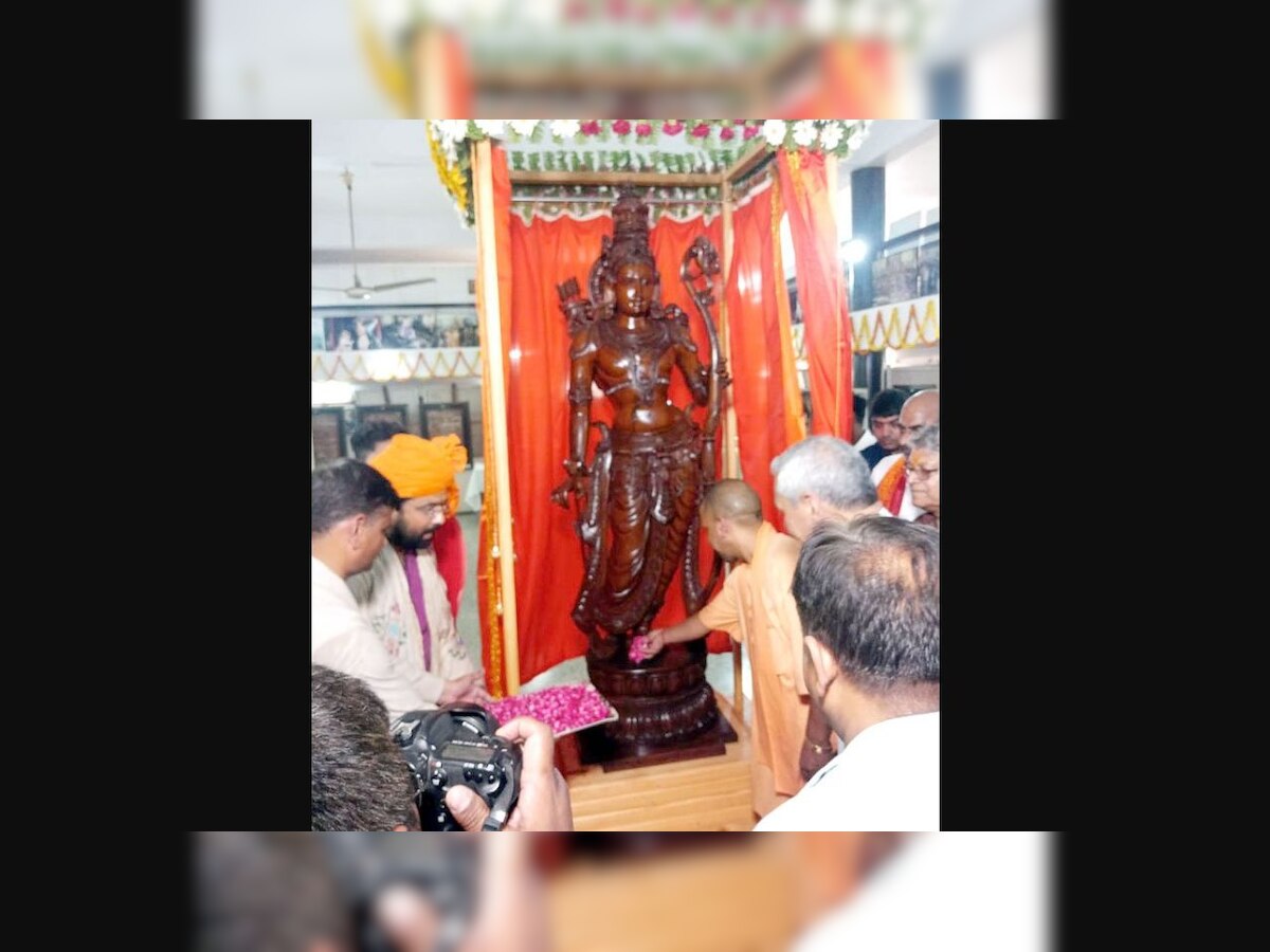 Yogi unveils 7-foot Ram statue in Ayodhya