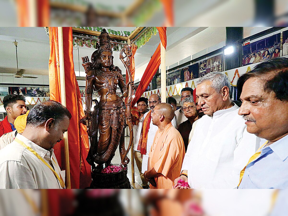 Amid mandir chorus, Uttar Pradesh CM Yogi Adityanath unveils Ram statue in Ayodhya