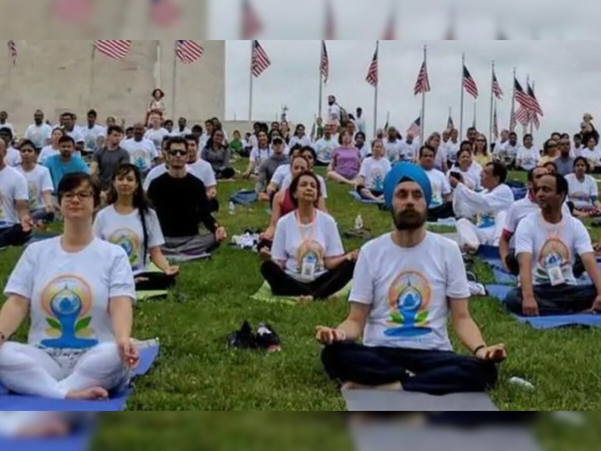 Record 2,500 register for International Yoga Day event at Washington monument
