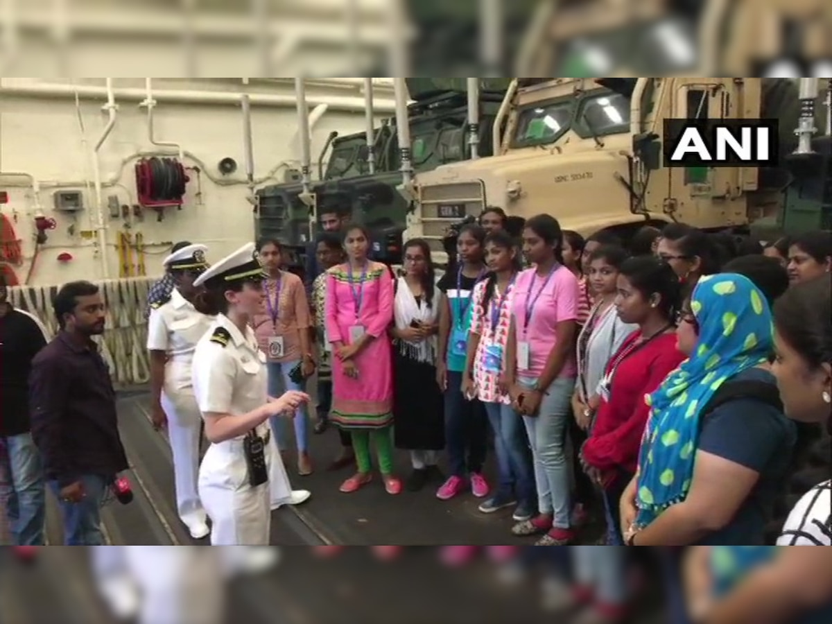 30 students visit USS John Murtha from Visakhapatnam