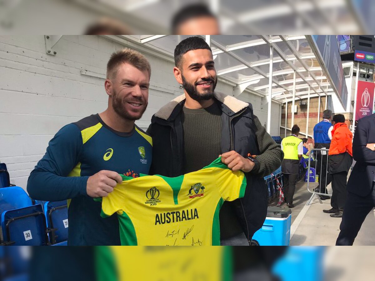 AUS vs SL, World Cup 2019: Warner gifts signed jersey to Indian-origin net bowler he struck