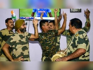 India vs Pakistan: BSF personnel dance and cheer for Team India during World Cup clash