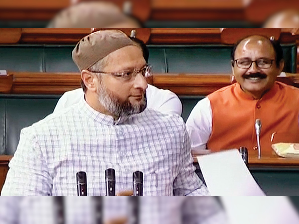 AIMIM chief Asaduddin Owaisi takes oath in Urdu; ends it with Jai Bhim, Allah-o-Akbar and Jai Hind