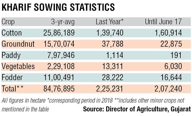 Kharif sowing statistics