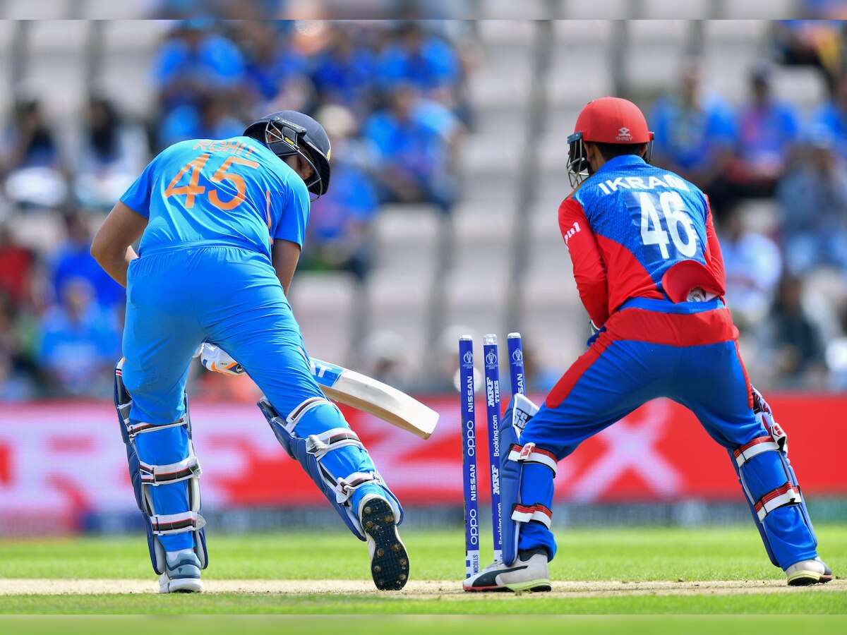 India vs Afghanistan: Rohit Sharma clean bowled by Mujeeb ur Rahman during IND vs AFG in World Cup 2019- Watch