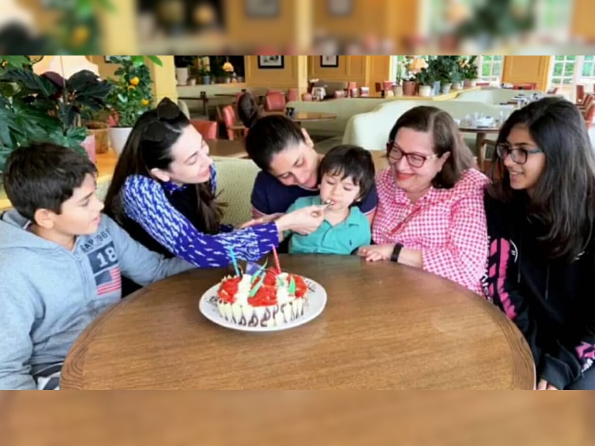 Photo: Taimur Ali Khan steals the limelight from Karisma Kapoor on her birthday