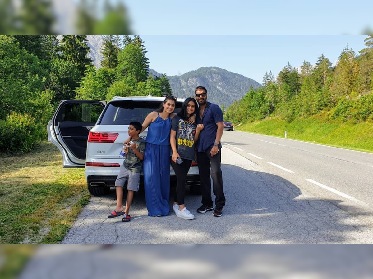 Picture Perfect Family! Ajay Devgn and Kajol finally go on a road trip with kids Nysa and Yug