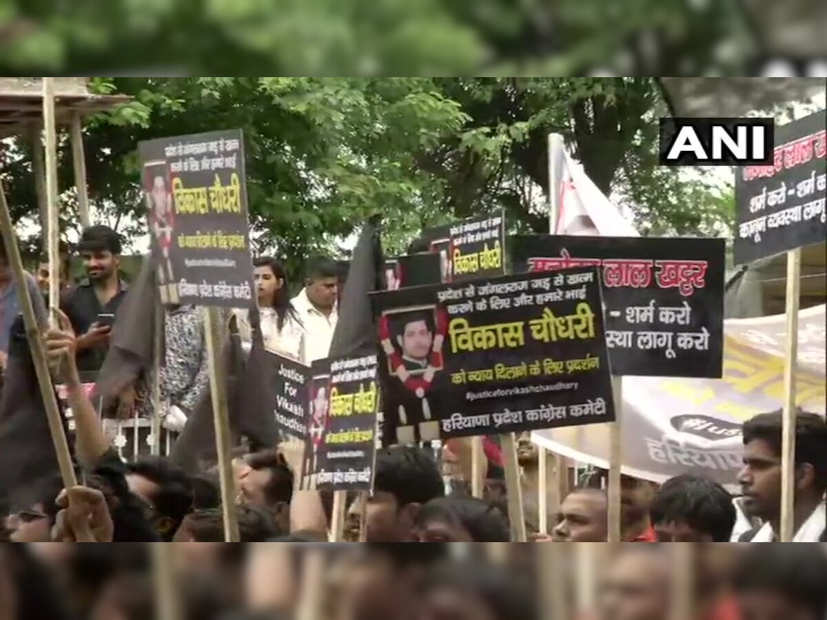 Congress workers protest at Faridabad hospital demanding slain leader's body