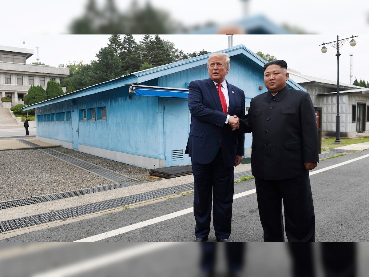 Donald Trump meets Kim Jong Un, becomes first serving US President to cross into North Korea