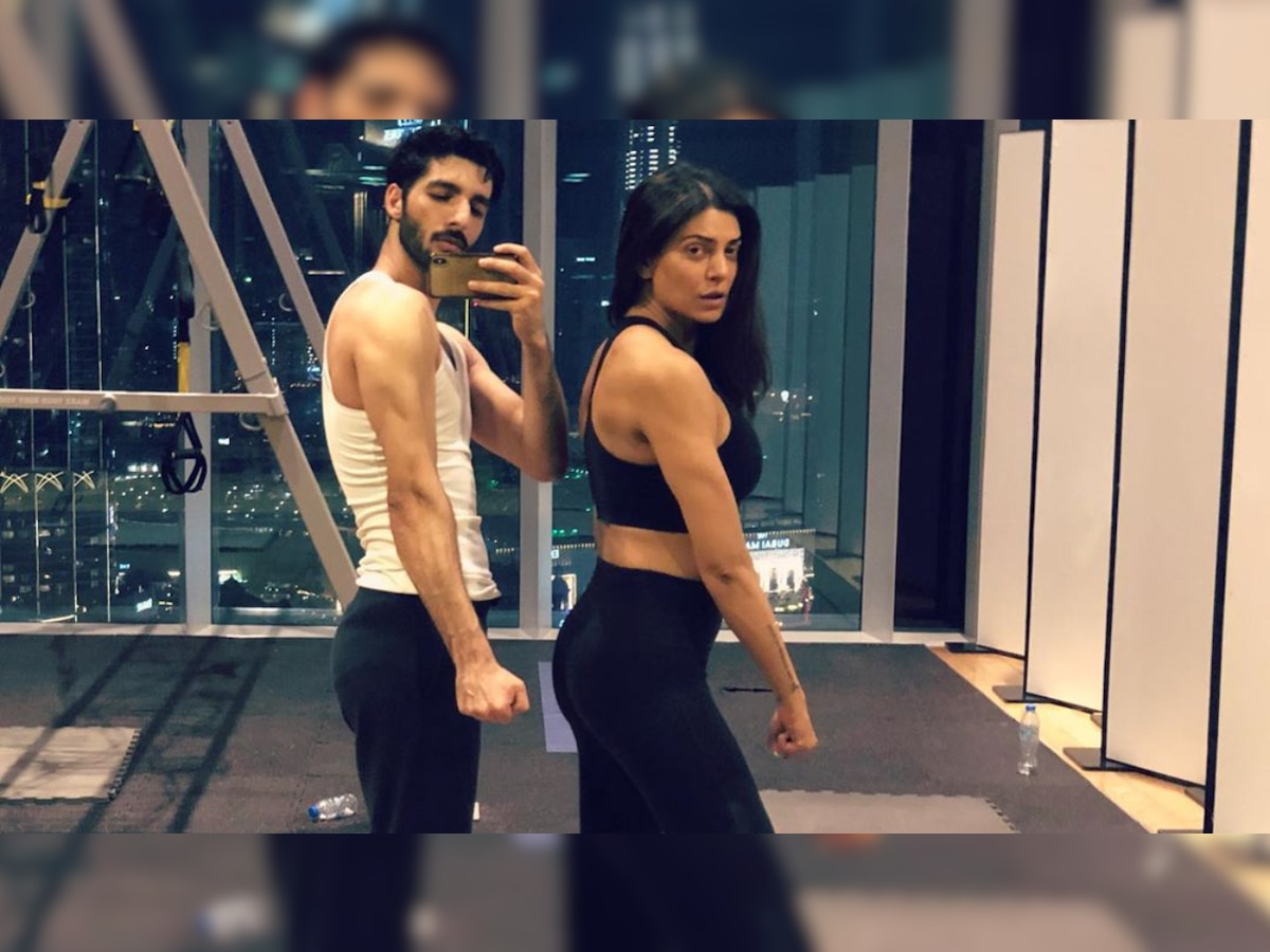 Mean and Lean! Sushmita Sen shares a sexy photo with beau Rohman Shawl  flexing their biceps