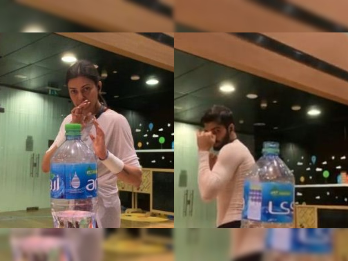 Sushmita Sen-Rohman Shawl take up the Bottle Cap Challenge and end up giving us partner-in-crime goals