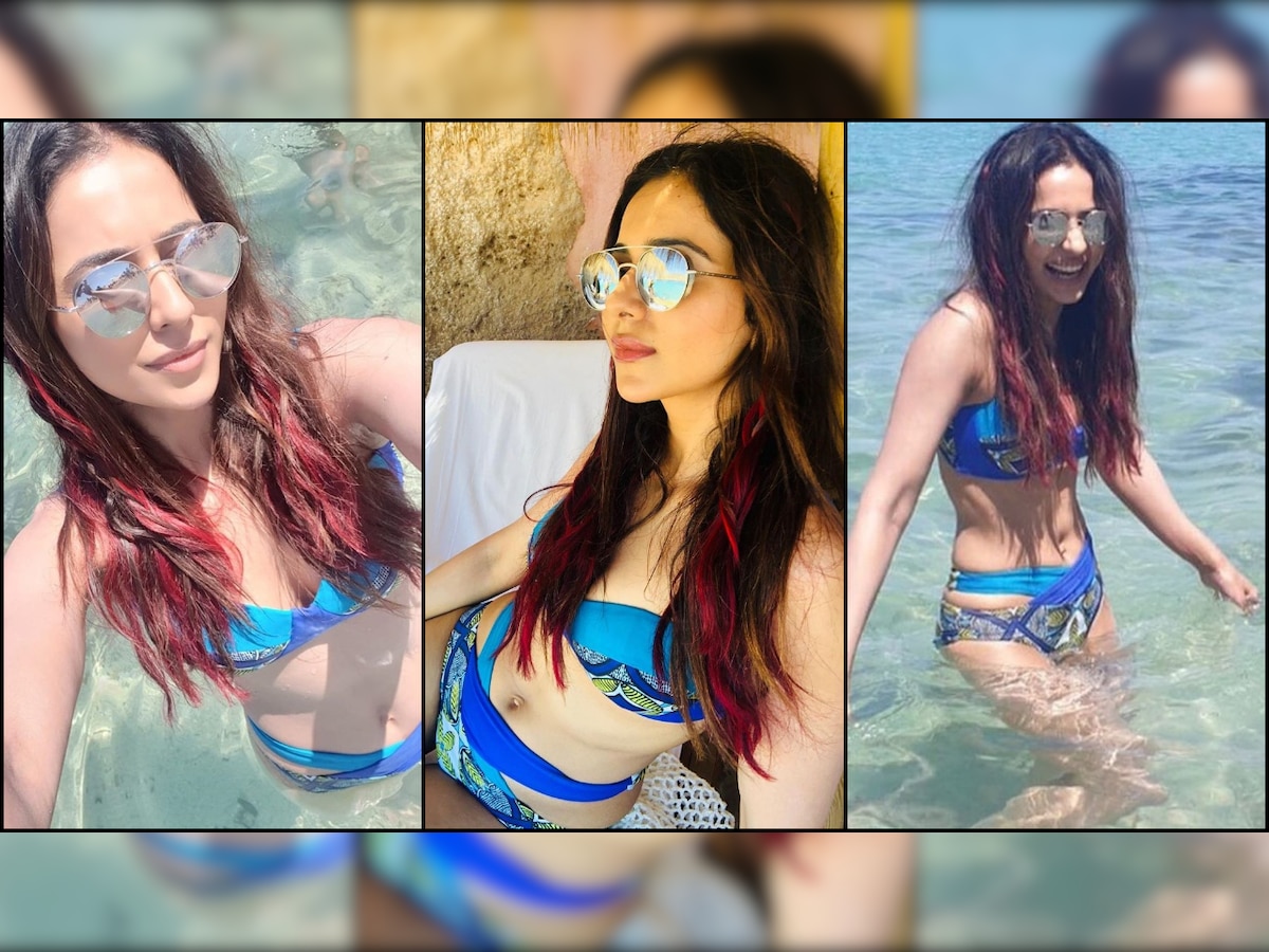 Www Rakul Preet Sungh Sex Video - Ibiza Diaries: Rakul Preet Singh looks sexy and cool in a blue bikini  during her vacation