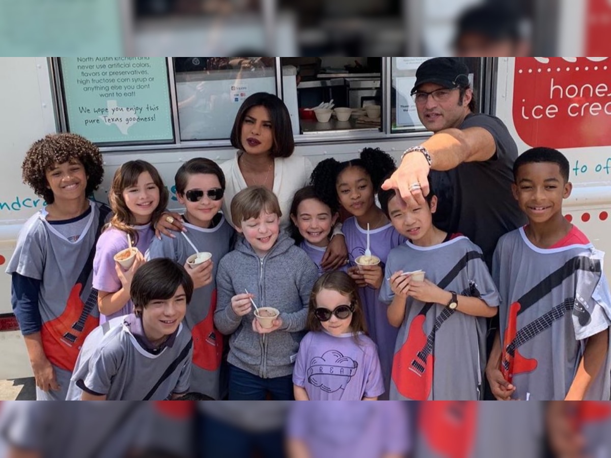 'We Can Be Heroes': Priyanka Chopra spotted in new look posing with director Robert Rodriguez and young cast