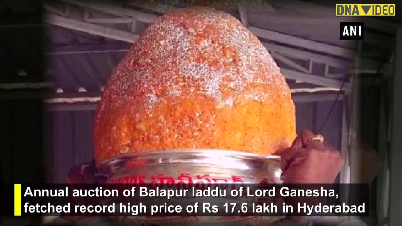 Balapur Ganesha laddu auctioned for Rs 17.6 lakh, record highest price