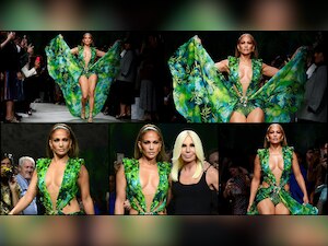 Versace Milan show: Jennifer Lopez wears her iconic plunging jungle-themed  gown after 20 years, sets internet on fire