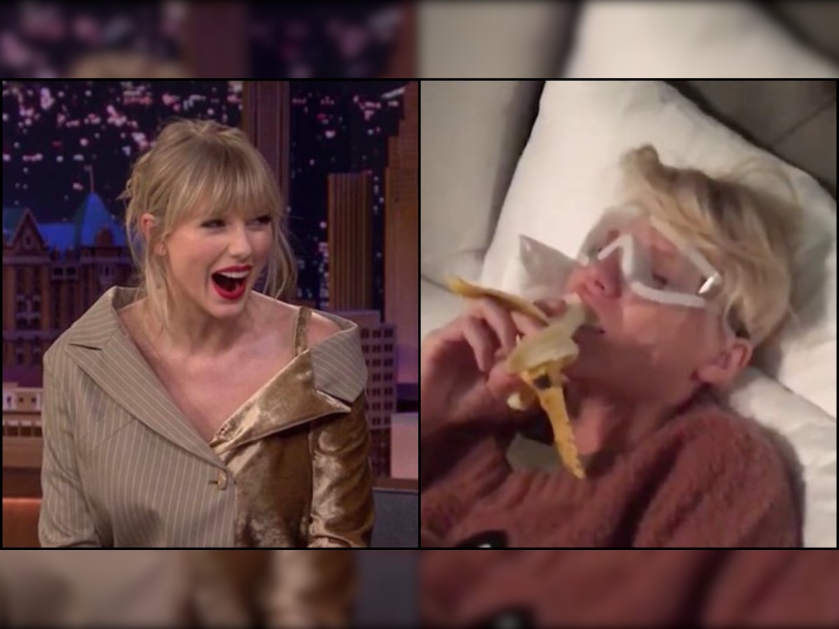 Watch: Taylor Swift's emotional meltdown over a banana after Lasik surgery