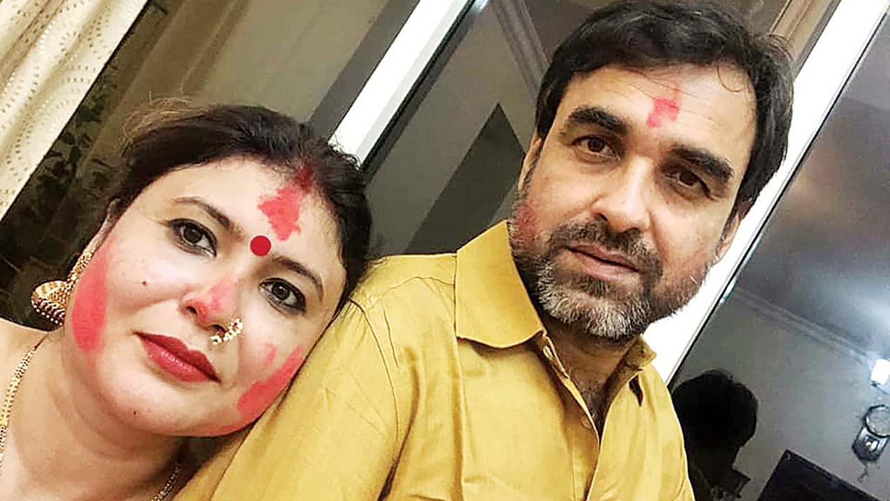 Pankaj Tripathi with wife Mridula