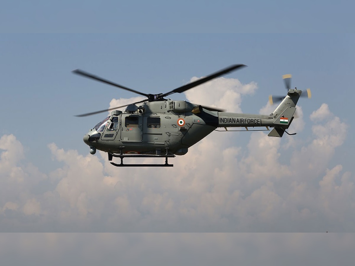 IAF helicopter carries out precautionary landing due to bad weather, all safe