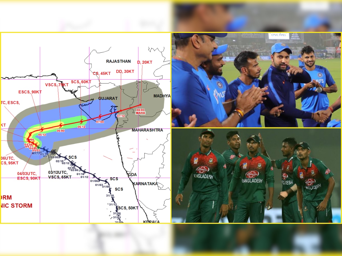 IND vs BAN: Cyclone Maha set to ruin India's second T20I match against Bangladesh in Rajkot