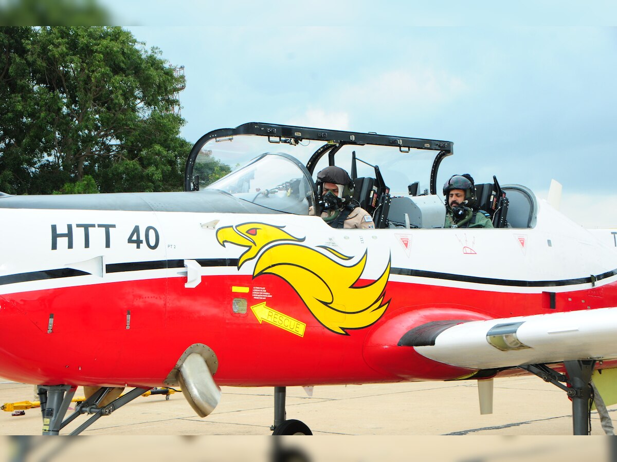 IAF chief RKS Bhadauria flies sortie in HAL's 'Made in India' HTT-40 trainer aircraft