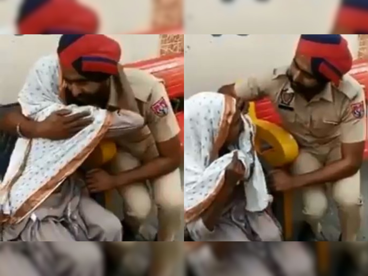 Viral video: Punjab cop consoles elderly woman, gets praise from netizens
