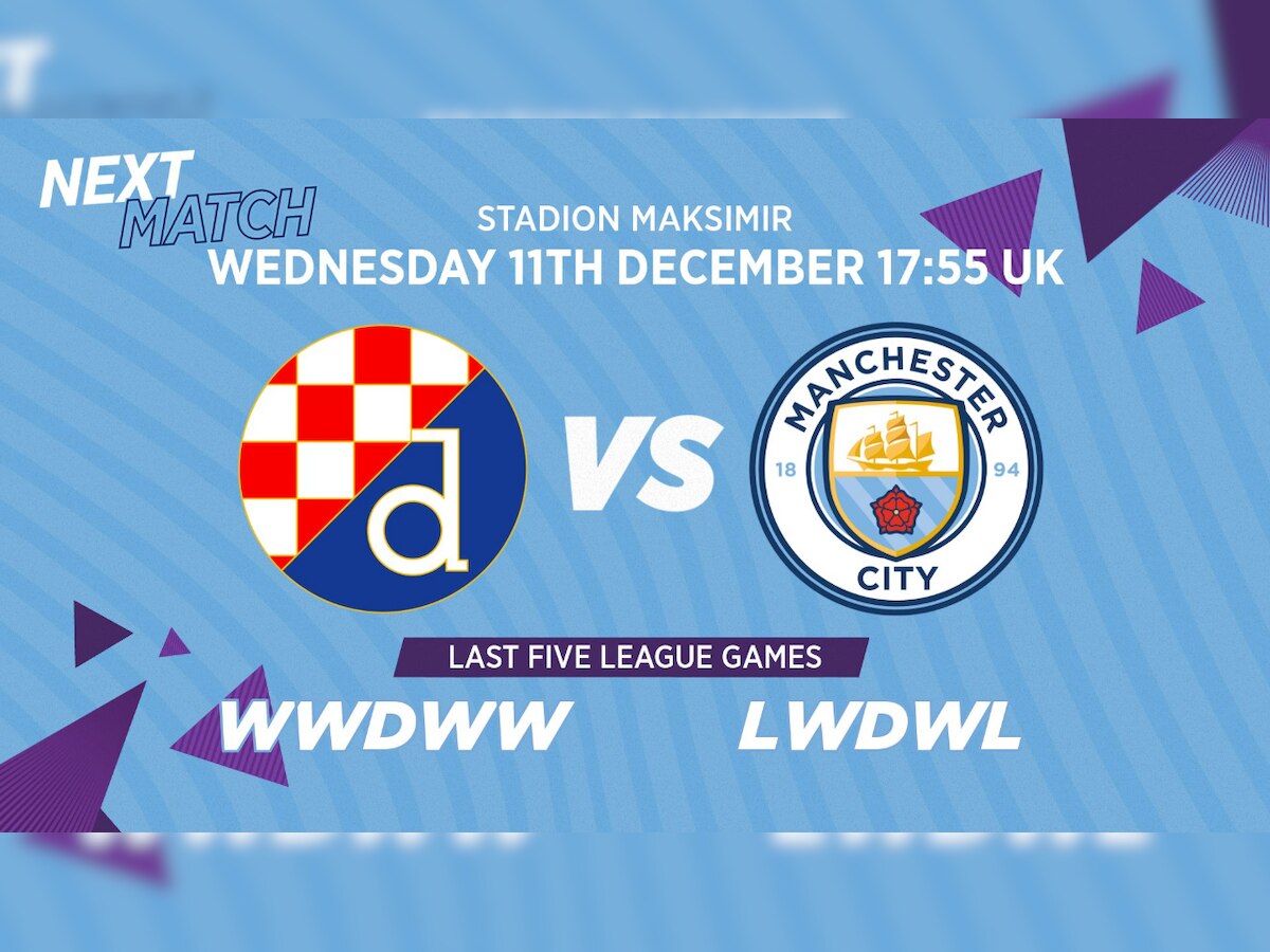 Dinamo Zagreb vs Manchester City, Champions League: Live streaming, teams, time in India (IST) & where to watch on TV