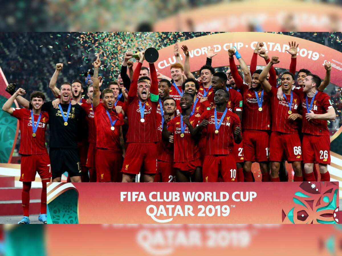 FIFA Club World Cup: Liverpool players sing and dance after lifting title for the first time in club's history