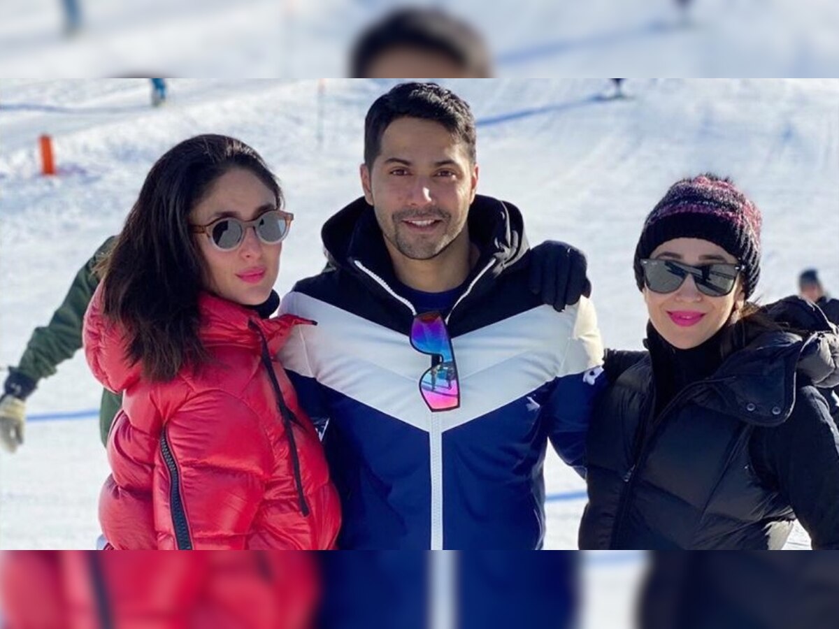 Kareena Kapoor Khan and Karisma Kapoor bump into Varun Dhawan in Switzerland; check out latest photo