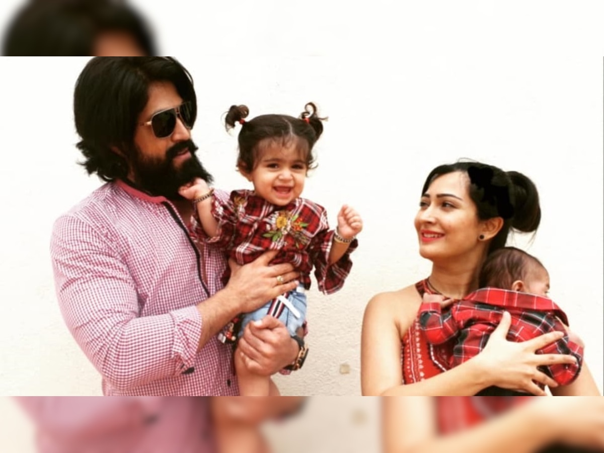 Cuteness overloaded! Yash and Radhika Pandit give a glimpse of their baby boy while posing for a family photo