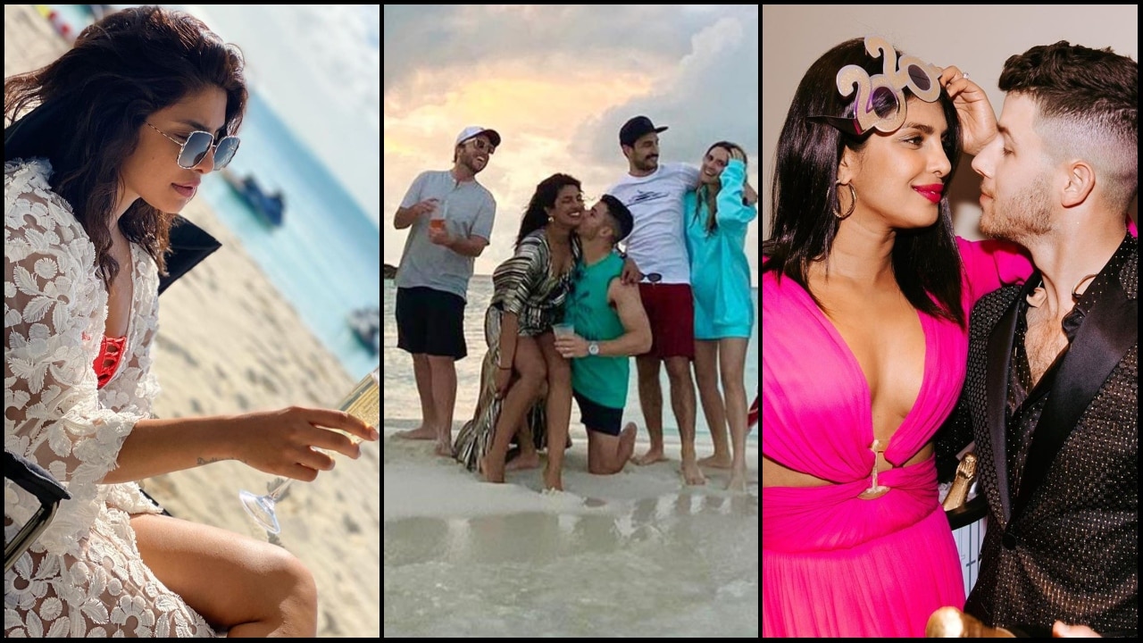 Beach, please! Nick Jonas & Priyanka Chopra steal-a-kiss at their