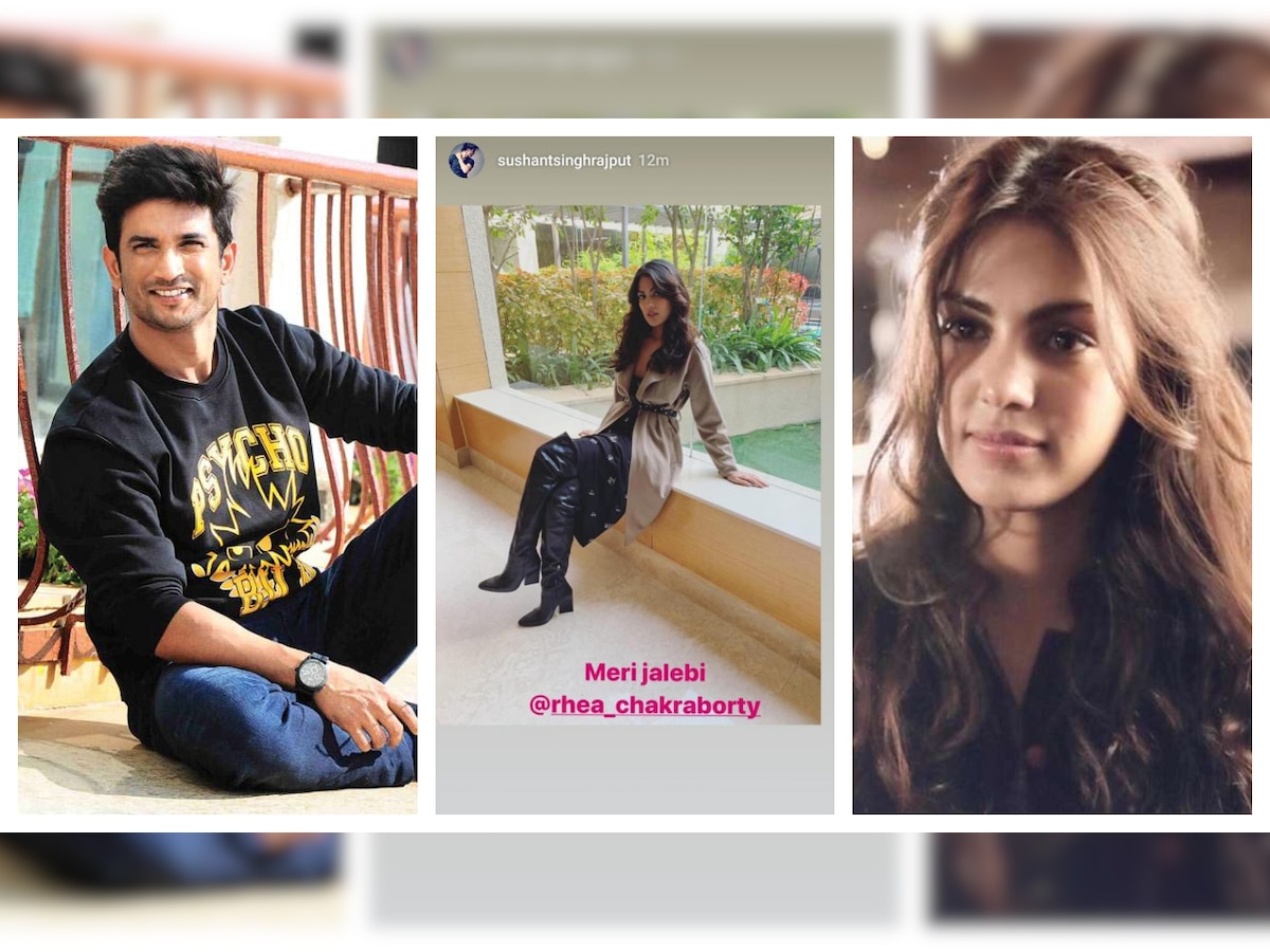 Love is in the air and it's sweet! Sushant Singh Rajput calls Rhea Chakraborty 'Meri Jalebi' in now deleted post