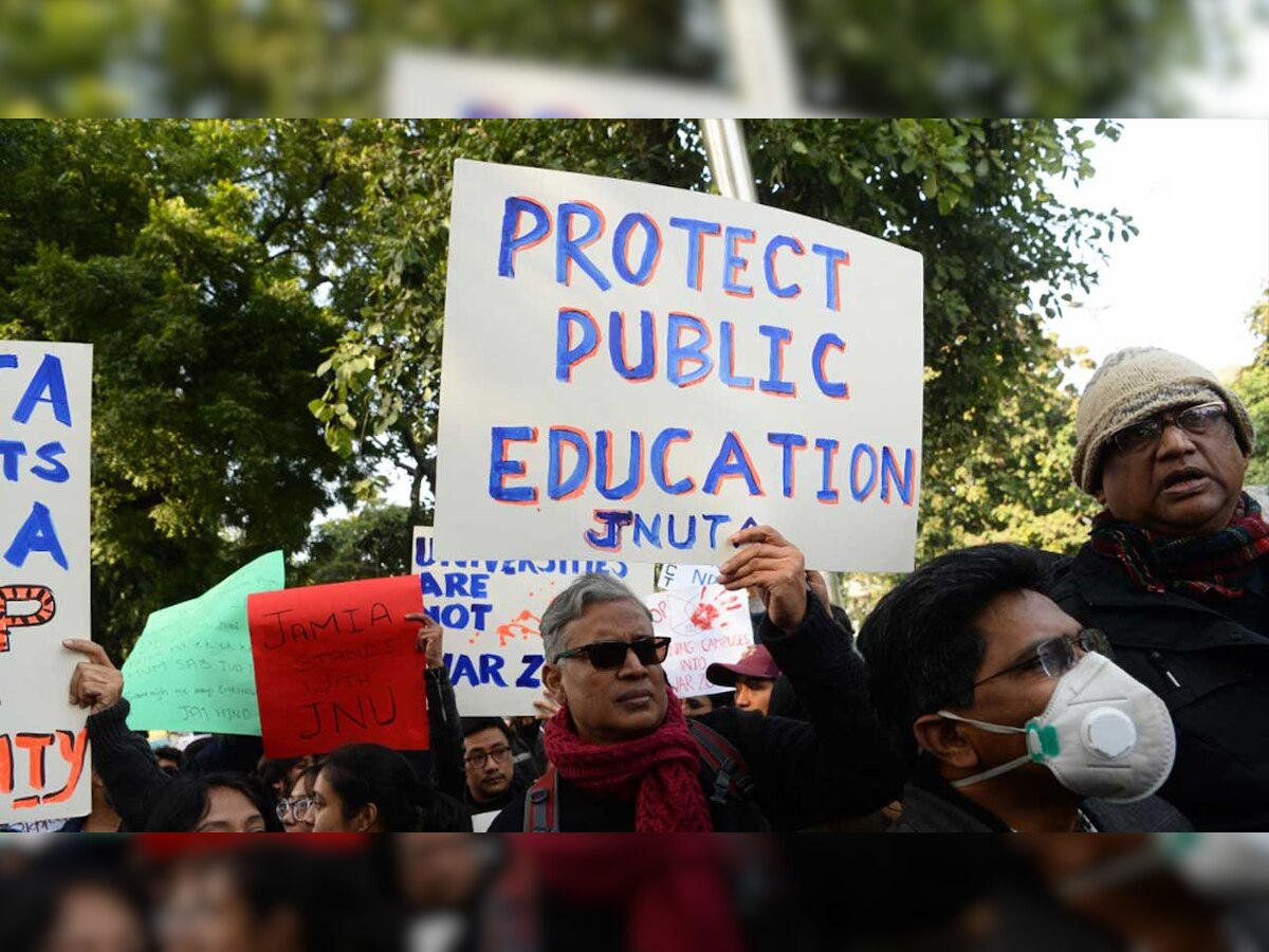 JNU VC sets up committee to probe Sunday violence as students demand his resignation