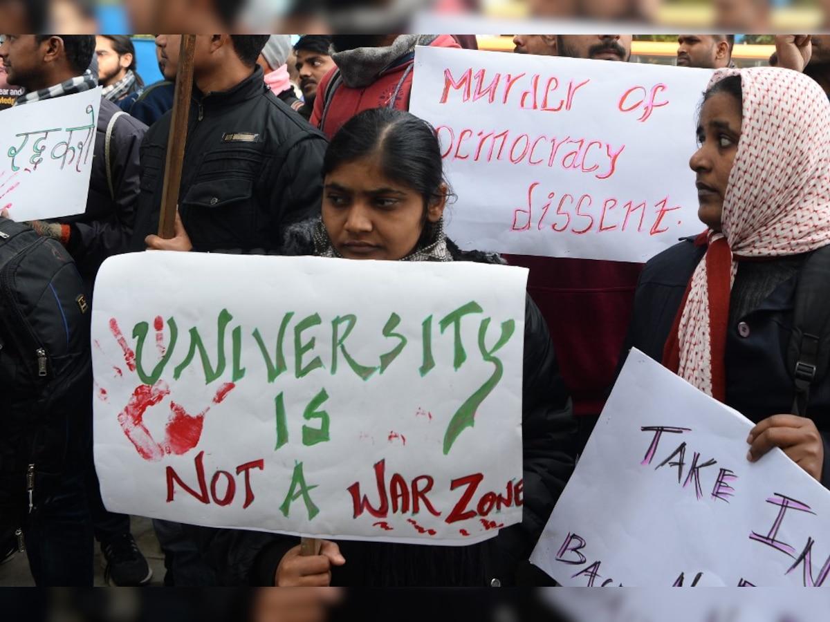 JNU students hold protest march against Jan 5 violence, demand VC's removal in meeting with MHRD Secretary