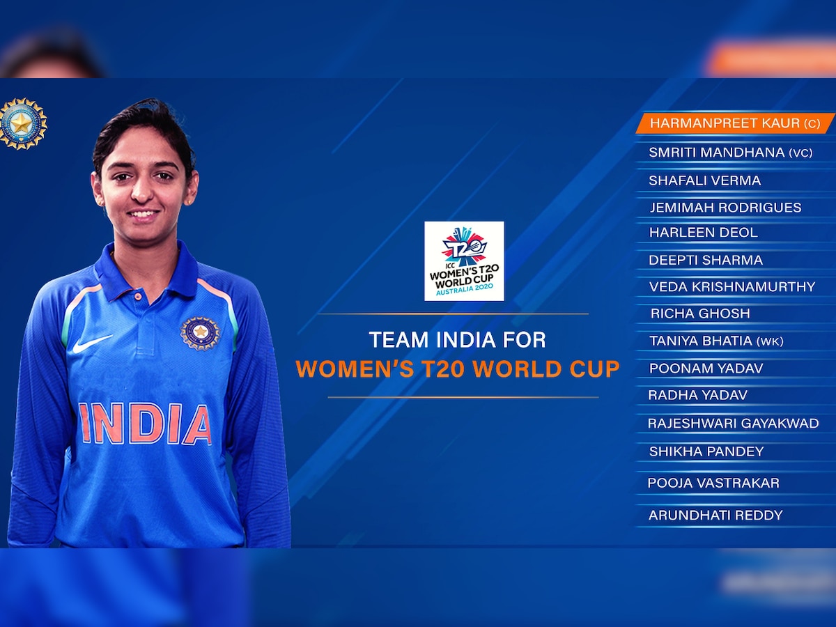Women's T20 World Cup 2020: Harmanpreet Kaur to lead India's 15-member squad in Australia