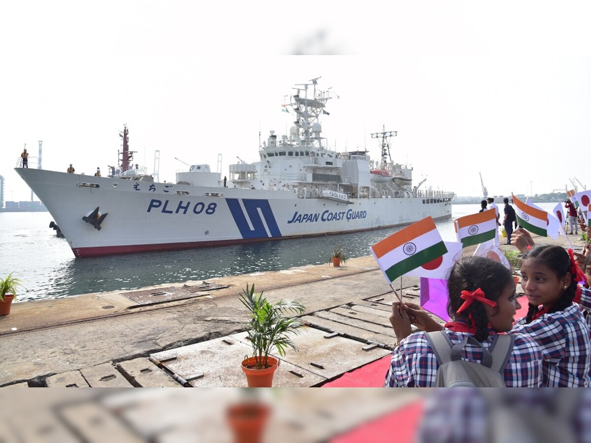 Indo-Japan Coast Guard Exercises to begin; Japanese vessel Echigo arrives in Chennai
