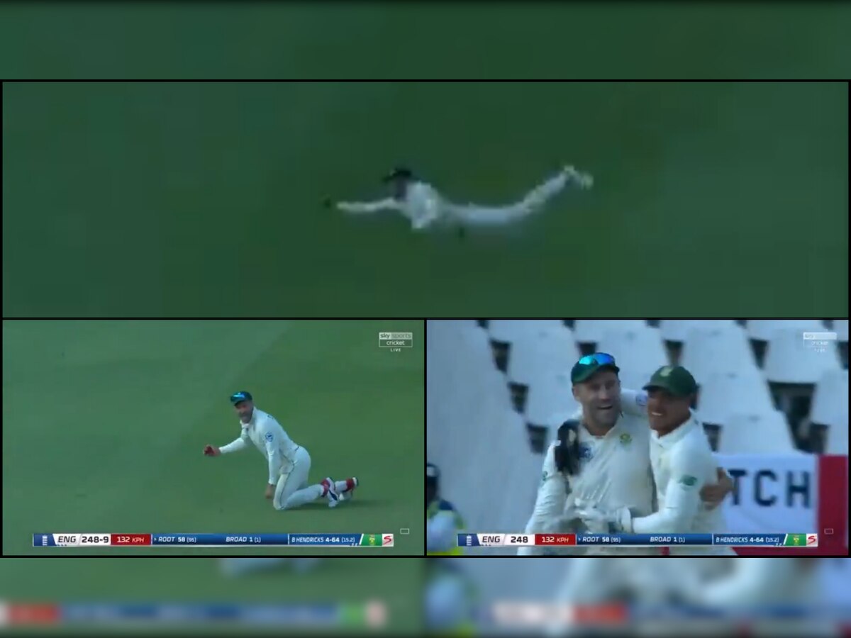 It's a bird, it's a plane, it's Faf du Plessis! WATCH South African captain's one-handed catch against England