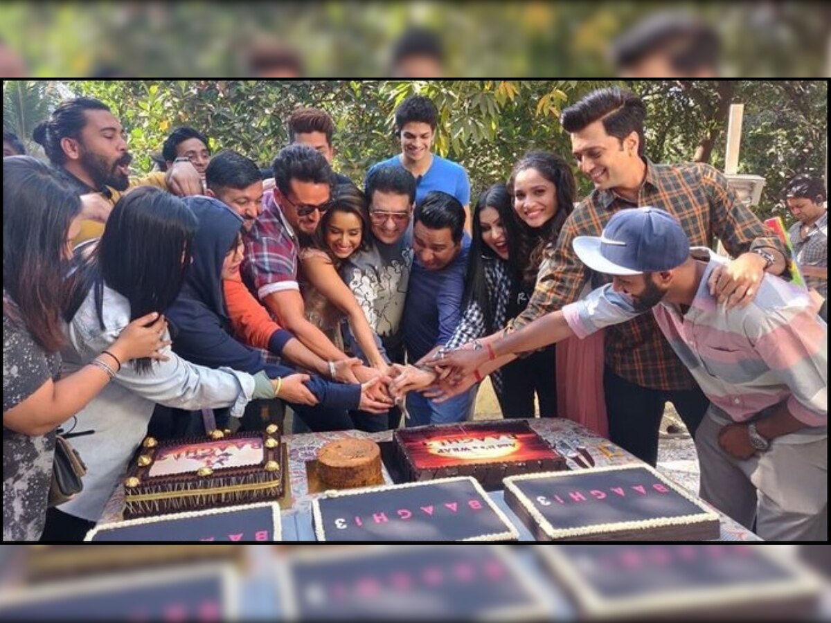 Tiger Shroff, Shraddha Kapoor, Riteish Deshmukh wrap 'Baaghi 3' with six cakes!