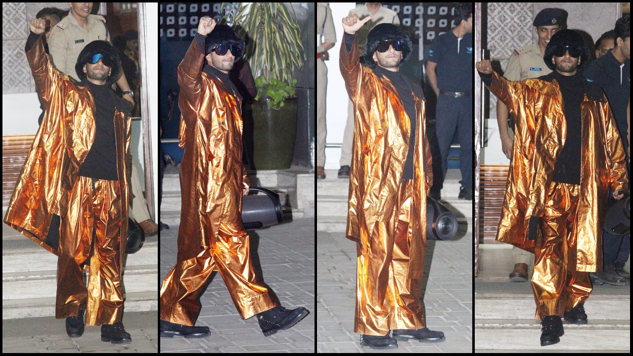 ranveer singh golden dress Ranveer Singh Deepika Wedding Dress Cost Deepika Padukone Ranveer Singh Wedding Reception Wear Heavy