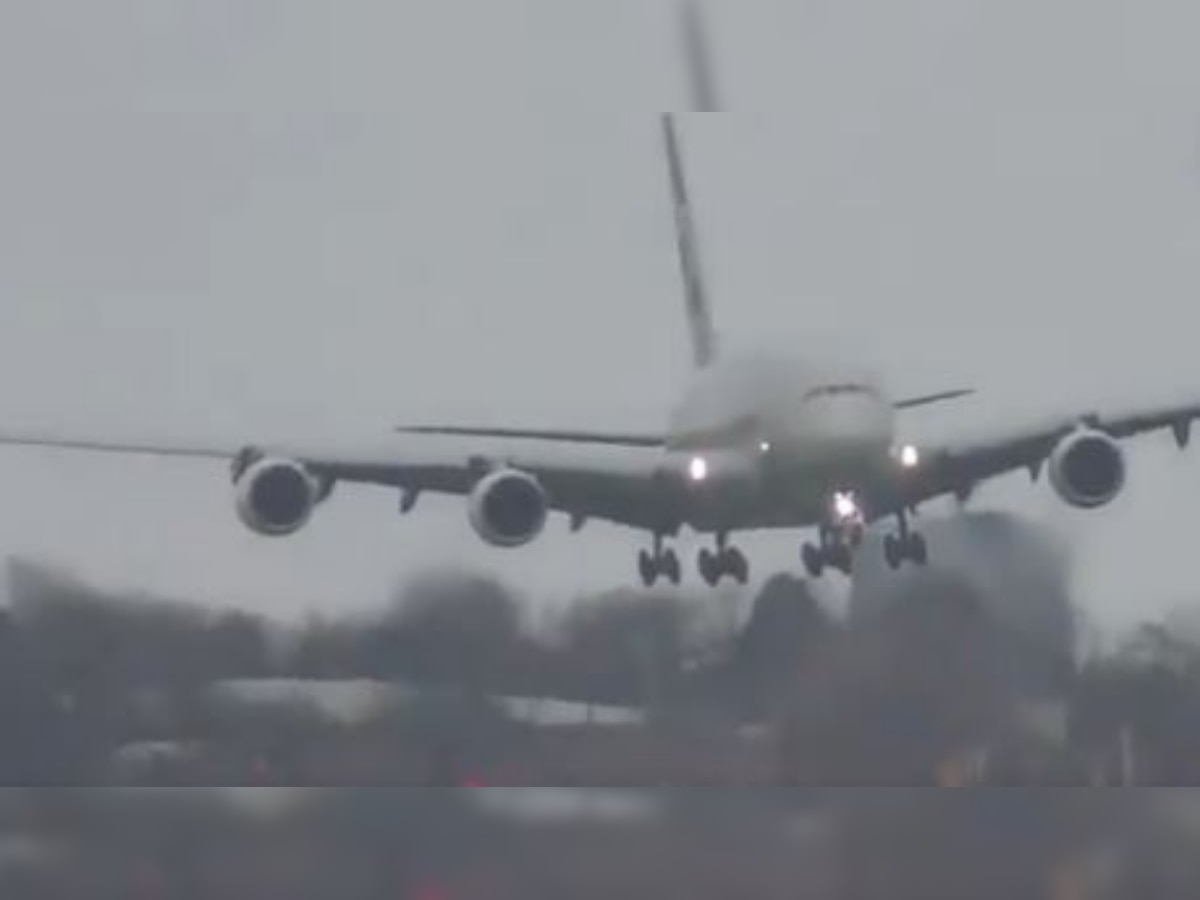 Watch: Passenger plane lands 'sideways' in London during storm, heart-stopping video goes viral 