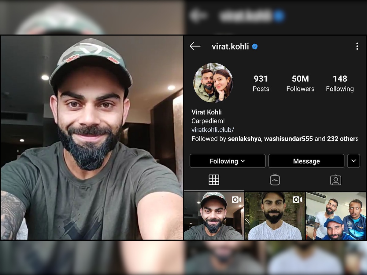 Virat Kohli thanks fans after becoming first Indian to reach 50 million followers mark on Instagram