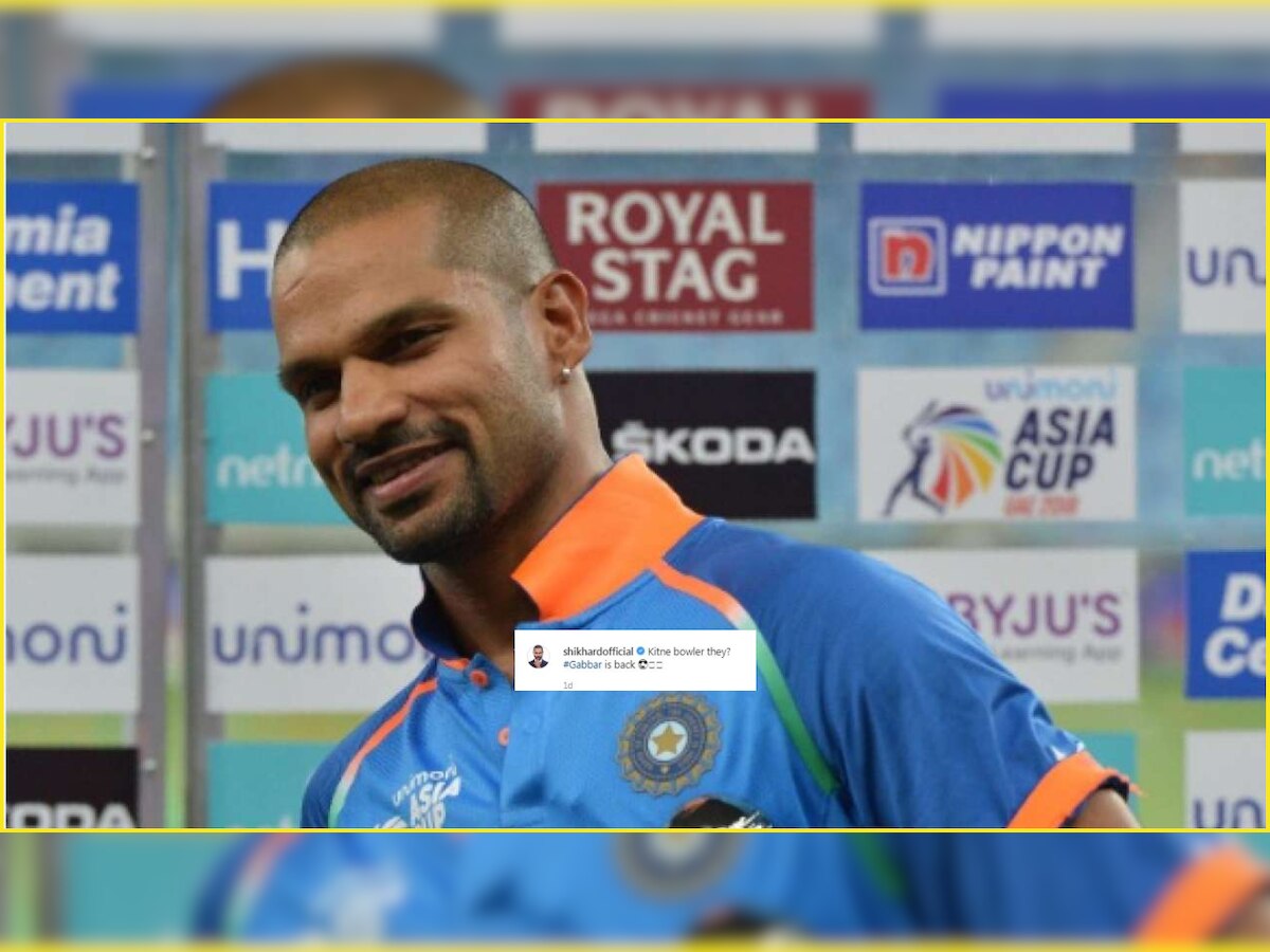 'Kitney bowler they?': Shikhar Dhawan announces return with a typical 'Gabbar' post on social media