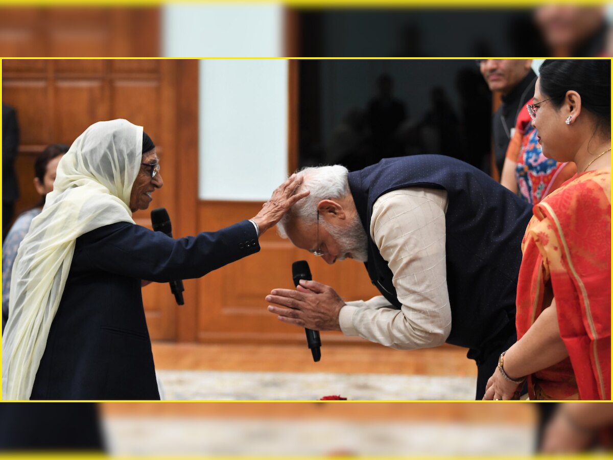 PM Modi lauds women who received 'Nari Shakti Puraskar', seeks blessings from 103-year-old awardee