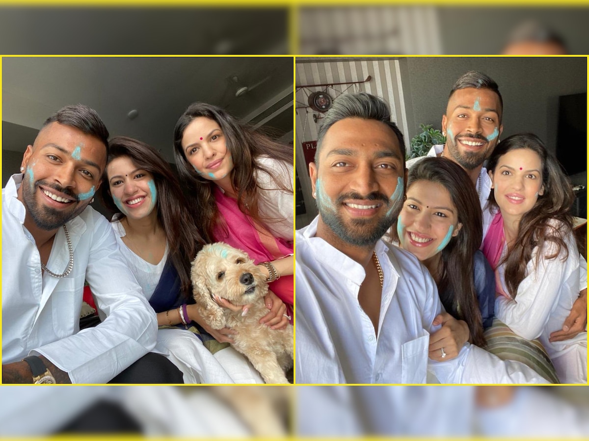 Happy Holidays From Pandyas Hardik Pandya Celebrates Holi With Fiancée Natasa Stankovic And