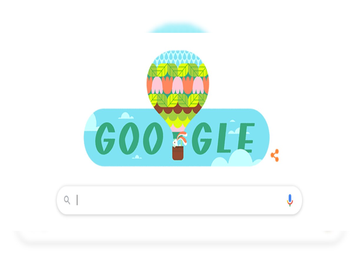 Google celebrates onset of spring with a doodle